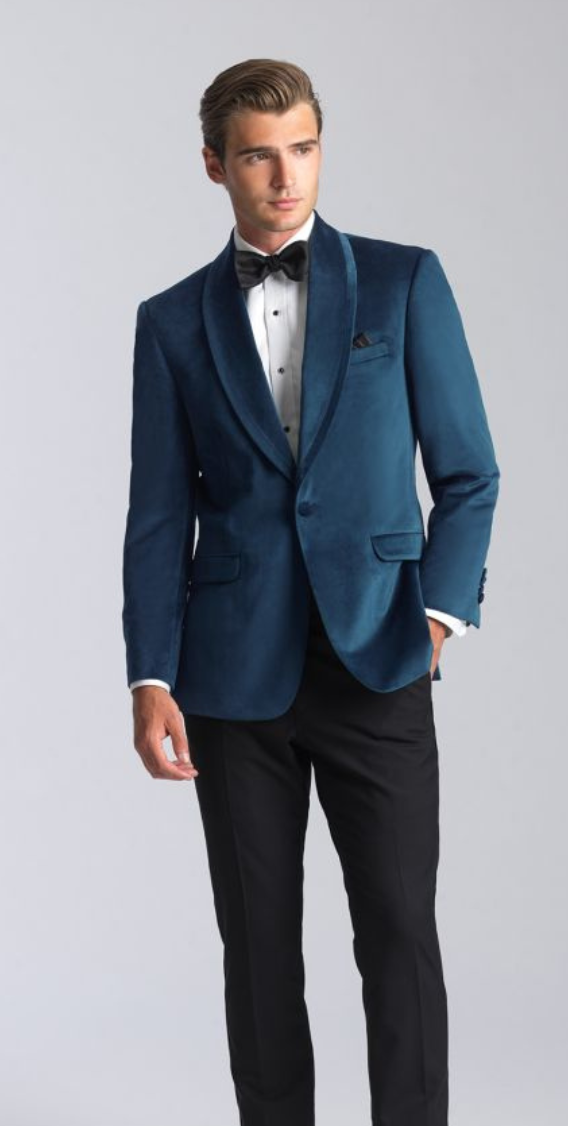 Brunette man in Gray Tuxedo