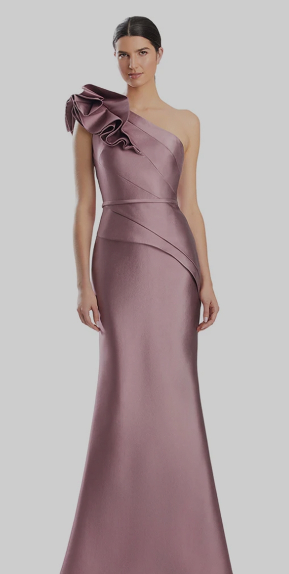 Model in mother of the bride dress