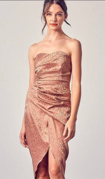 Babetique Born 2B Wild Dress #1 Tan thumbnail