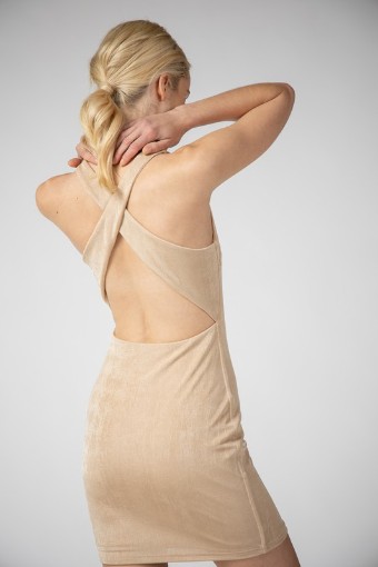 Babetique Flaunting It Bodycon Dress #1 Taupe thumbnail