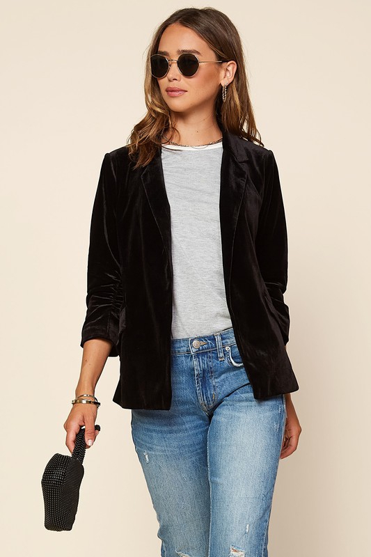 Babetique Velvet Vibes Blazer Default Thumbnail Image