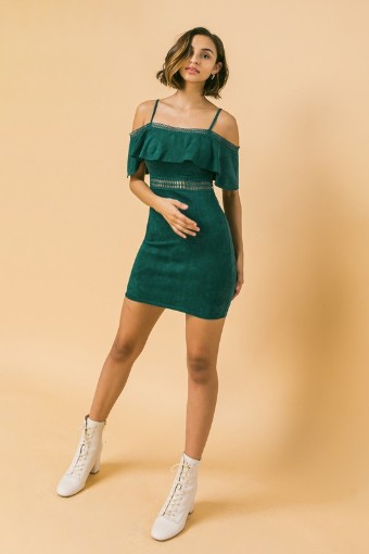 Babetique Pur-suede Me Mini Dress #0 default Green thumbnail
