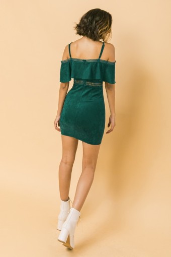 Babetique Pur-suede Me Mini Dress #1 Green thumbnail