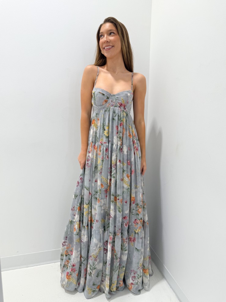 Babetique Floral Open Back Maxi Default Thumbnail Image