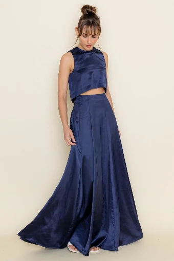 Babetique Halter Neck Mini Dress #6 Navy Blue thumbnail