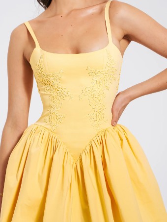Babetique Style #Kadi Cotton Corset Mini #1 Yellow thumbnail