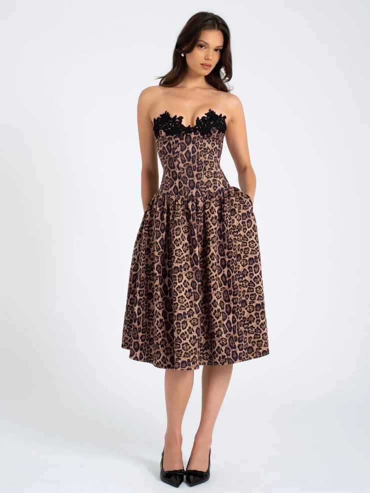 Babetique Uchenna Lace Trim Midi Default Thumbnail Image