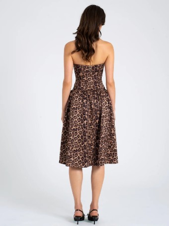 Babetique Style #Uchenna Lace Trim Midi #3 default Cheetah thumbnail