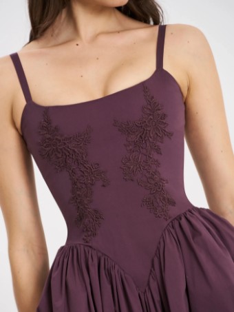 Babetique Style #Oakleigh Cotton Lace-up #2 default Blackberry Purple thumbnail