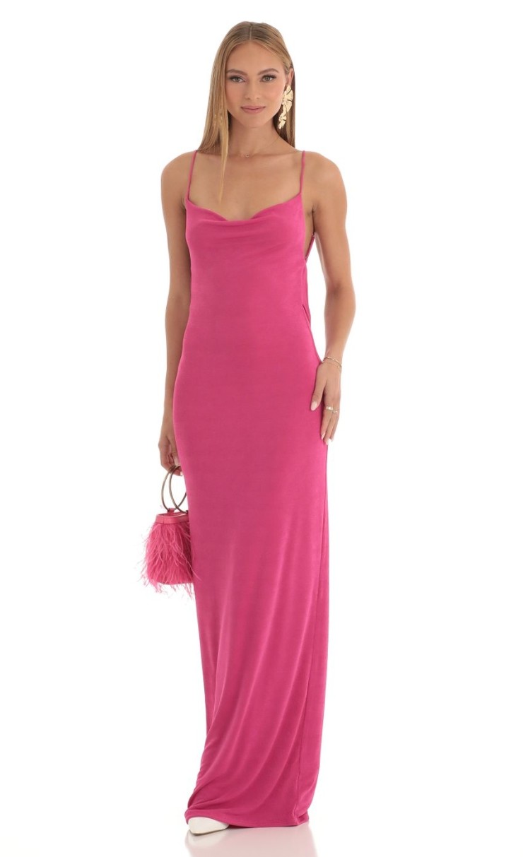 Babetique Draped Back Maxi Dress Default Thumbnail Image