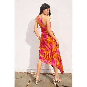 Babetique About A Girl Asymmetrical Pleated Maxi Dress #1 default Mango thumbnail