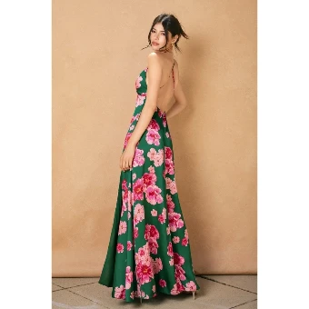 Babetique Jasper Rose Dress #1 default Green Print thumbnail