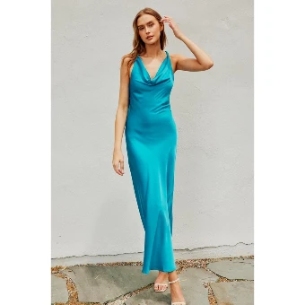 Babetique Going Out Twisted Maxi #0 default Sea Blue thumbnail