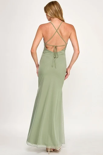 Babetique Vintage Vine Dress #7 Dusty Sage thumbnail