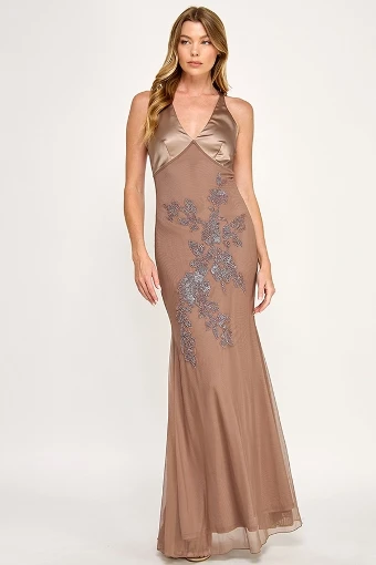 Babetique Vintage Vine Dress #10 Ash Brown thumbnail