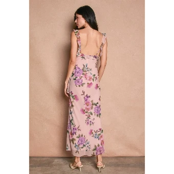 Whispy Garden Ruffle Dress #2 default Lavender Floral thumbnail