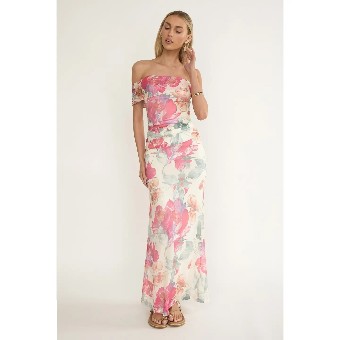 Island Maxi One Shoulder Dress #4 Pink Multi thumbnail