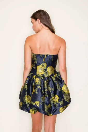 Bouquet Bubble Mini #1 default Navy/ Gold Print thumbnail