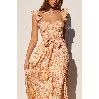 Probably Should Corset Flutter Dress #2 default Pink Multi thumbnail