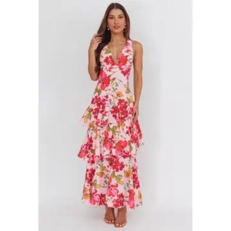 Faire #Flower Power Ruffle Maxi