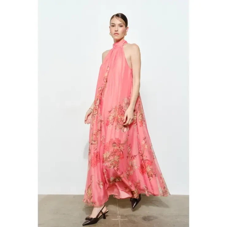 Floral Mock Halter Maxi Default Thumbnail Image