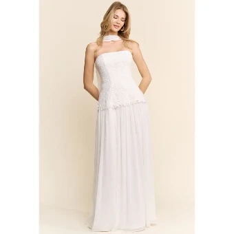 Eloise Lace Scarf Dress #0 default White thumbnail