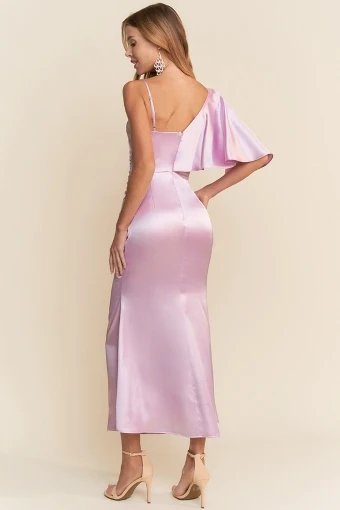 Lavender Haze Satin Dress #1 default Lavender thumbnail