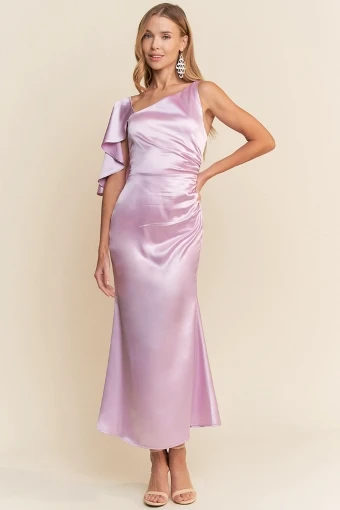 Lavender Haze Satin Dress #0 default Lavender thumbnail