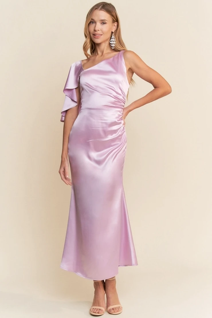 Lavender Haze Satin Dress Default Thumbnail Image