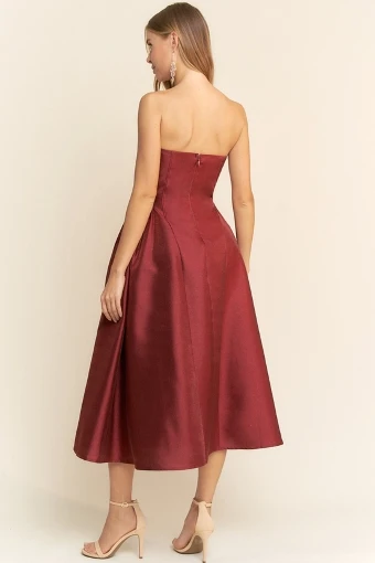 Stacie Dropwaist Midi Dress #1 default Wine thumbnail