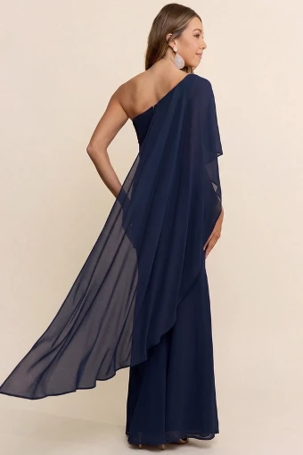 Seraphina Cape Sleeve Dress #1 default Navy thumbnail