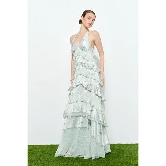 Meadow Lace Dress #0 default Sage Floral thumbnail