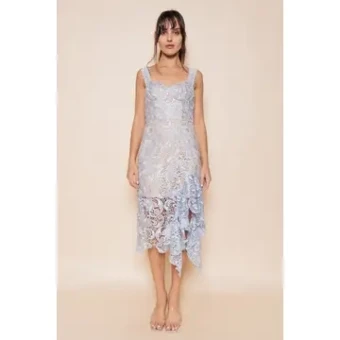 Baby Blue Ruffle Midi Dress #0 default Baby Blue thumbnail
