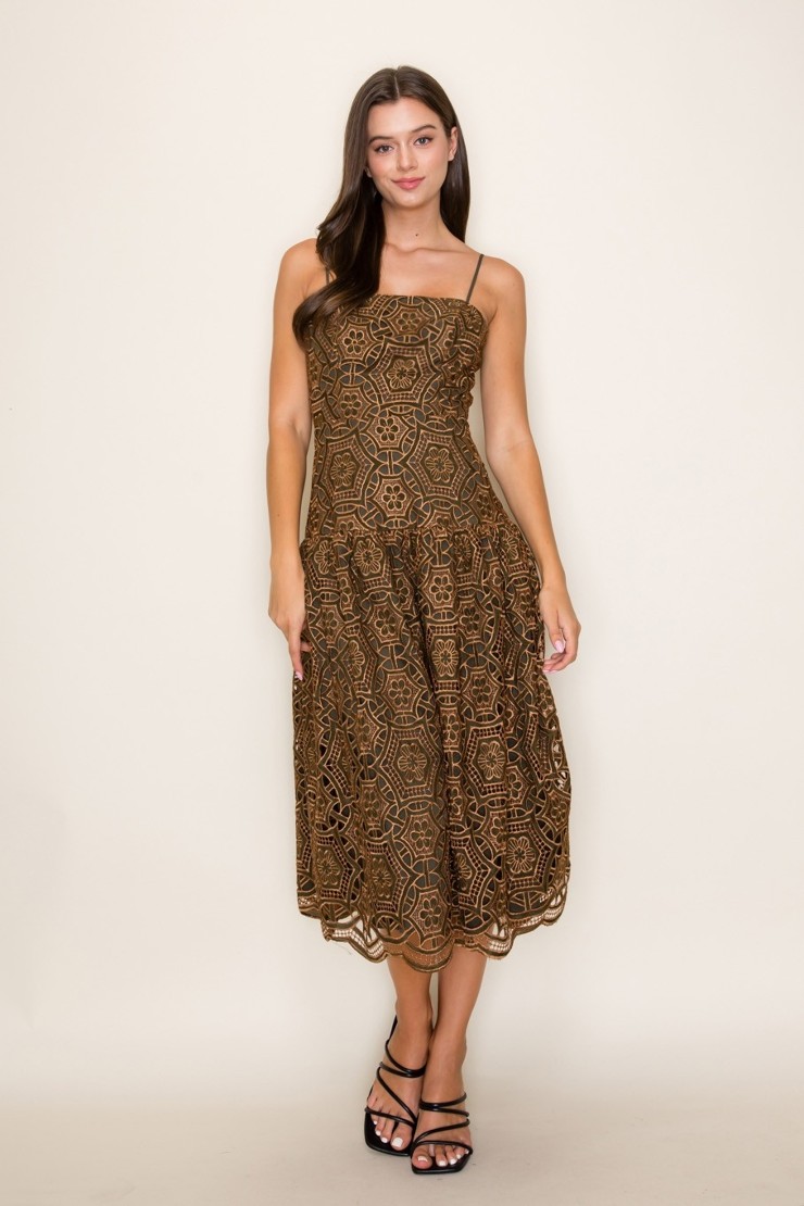 Fiona Crochet Midi Dress Default Thumbnail Image
