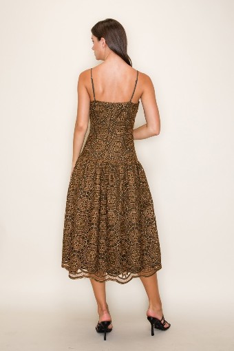 Fiona Crochet Midi Dress #1 default Olive thumbnail