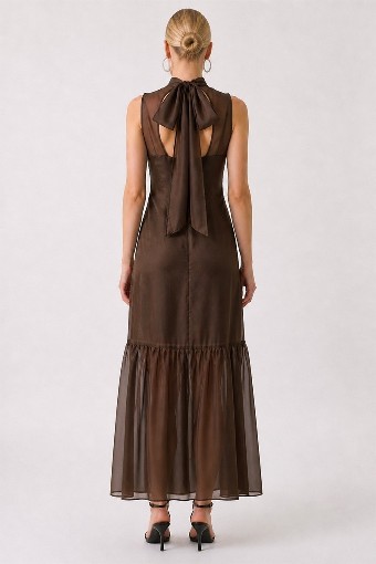 Odette Mock Neck Maxi #1 default Brown thumbnail