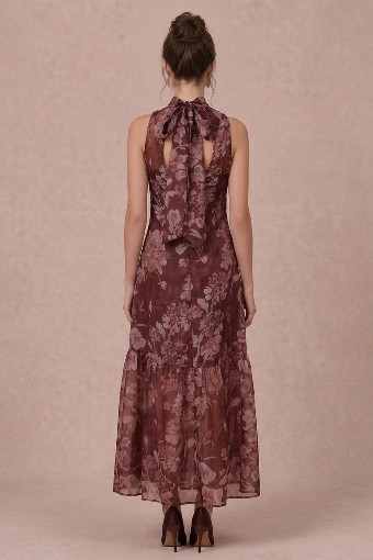 Isabel Mock Neck Maxi Dress #1 default Rust thumbnail