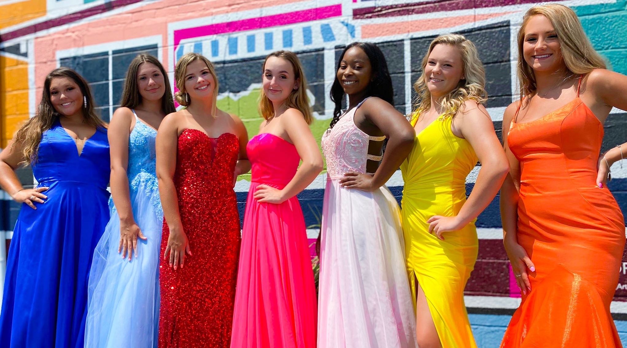 homecoming pink and yellow outfits